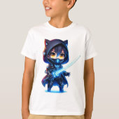 Neon Blade – Chibi Cyber Ninja T-shirt (Voorkant)