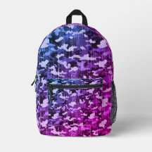 Neon Blauw Roze Camouflagepatroon