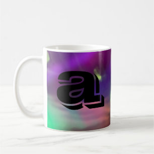 neon blauw roze groene synth wave Lichtgevende lic Koffiemok