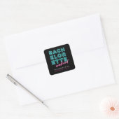 Neon Blauw & Roze vrijgezellenweekend Vierkante Sticker (Envelop)