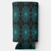 Neon blauw spinnenweb zwart (Achterkant)