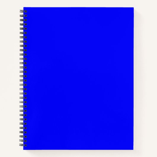 Neon Blauw Stevige Kleur Notitieboek (Voorkant)