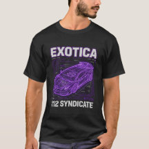 Neon Blauwdruk Exotica V12 Techwear Grafisch
