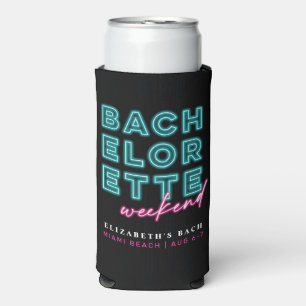 Neon Blauwe & Roze Meisjesuitstap voor de Bruiloft