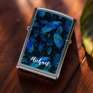 Neon Blauwe Veer