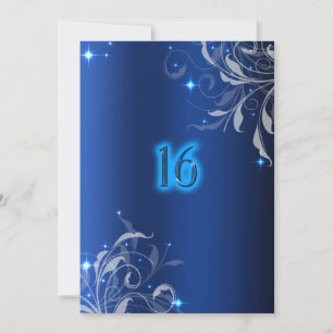 Neon, Bleu Royal, Invitation personnalisée pour un