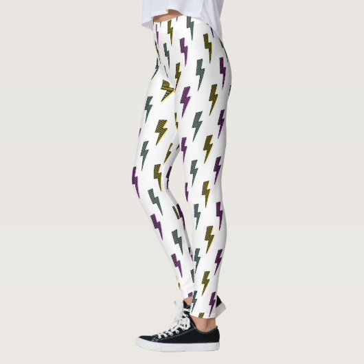  neon bliksemschichtpatroon leggings (Links)