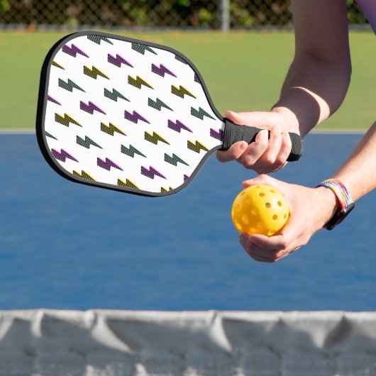  neon bliksemschichtpatroon pickleball paddle (Insitu)