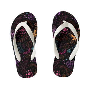 Neon Bloem Vlinder Slippers Kinder Teenslippers