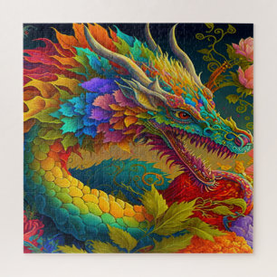 Neon bloemendraak puzzel