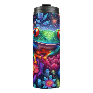 Neon Bloemenkikker Botanisch Thermosbeker