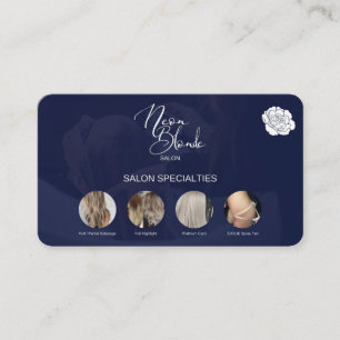 Neon Blonde Salon Cartes de visite