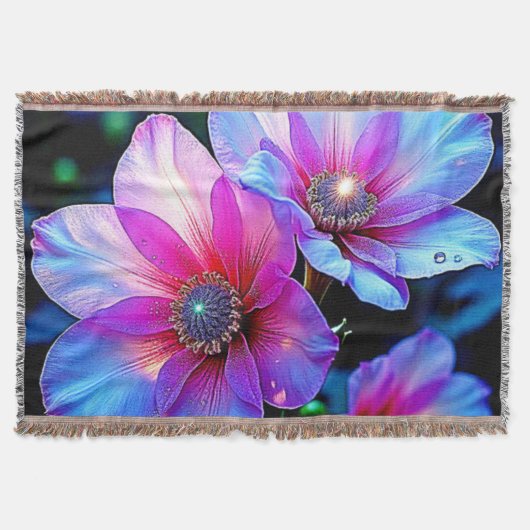 Neon Bloom Magic Glow Design Deken (Voorkant)