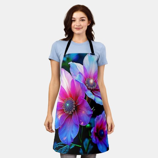 Neon Bloom Magic Glow Design Schort (Gedragen)