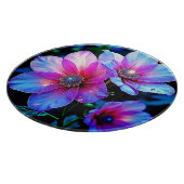 Neon Bloom Magic Glow Design Snijplank (Hoek)