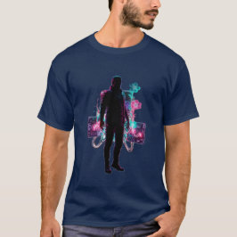 Neon Bloom: Tech-Infused Groei T-shirt
