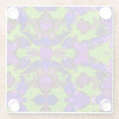 Neon Bloomstorm Glazen Onderzetter (Achterkant)