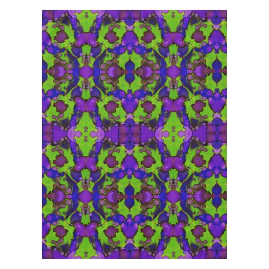 Neon Bloomstorm Tafelkleed (Voorkant)