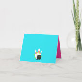 Neon Blue Bowling - Dank u kaarten (Achterkant)