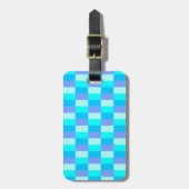 Neon Blue Color Pattern Bagagelabel (Voorkant verticaal)