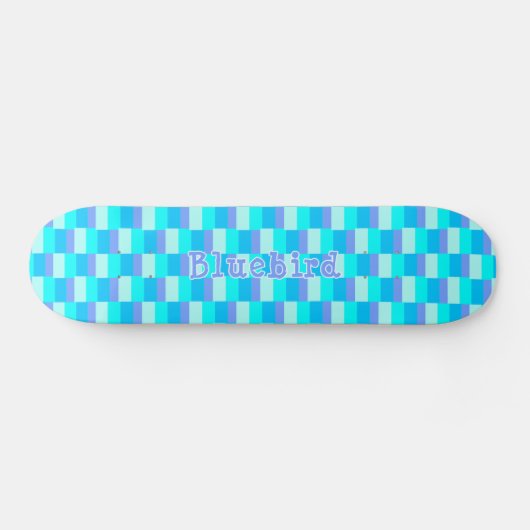 Neon Blue Color Pattern Skateboard (Horizontaal)