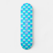 Neon Blue Color Pattern Skateboard (Voorkant)