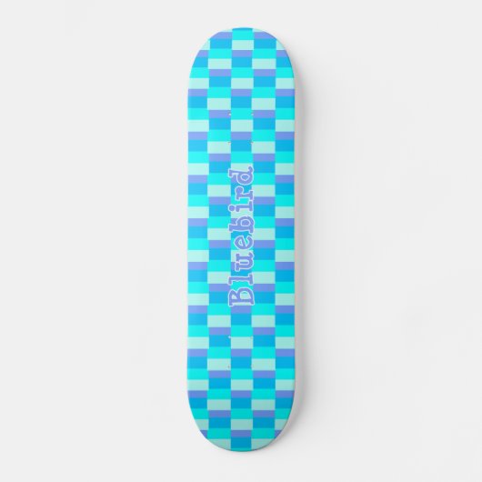 Neon Blue Color Pattern Skateboard (Voorkant)