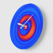 Neon Blue en Red Grote Klok (Hoek)