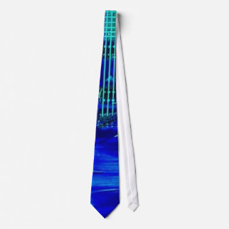 Neon Blue Guitar Stropdas