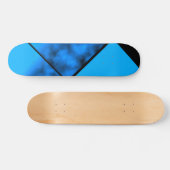 Neon Blue Night Sky met zwart  decennium 0 Skateboard (Horizontaal)