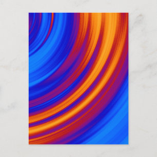 Neon Blue Oranje Red Yellow Briefkaart