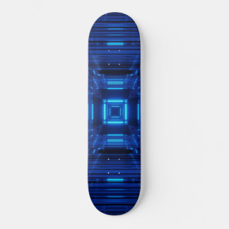 Neon Blue Skateboard