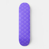 Neon Blue Smile Pattern Skateboard (Voorkant)
