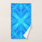Neon Blue Turquoise Psychedelic Cloudy Abstract Bad Handdoek (Handdoek)