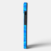 Neon Blue Turquoise Psychedelic Cloudy Abstract Case-Mate iPhone Case (Achterkant / Links)