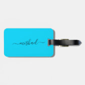 Neon Blue, Typografie, Personaliseren Bagagelabel (Achterkant horizontaal)