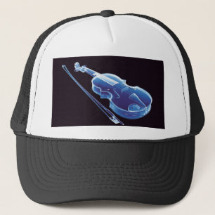 Neon Blue Violin Trucker Pet