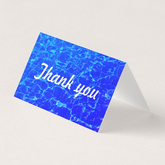 Neon Blue Waters Kleurrijke Patroon Trendy Dank u Kaart (Voorkant)