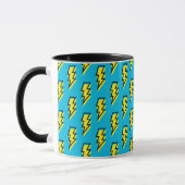 Neon Blue Yellow Lightning Bolt Pattern (80/90) Mok (Links)