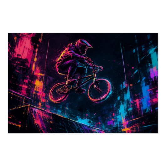 Neon BMX Perfect Poster (Voorkant)