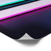 Neon boeken en koffie 3 poster (Hoek)