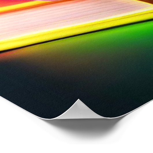 Neon boeken en koffie poster (Hoek)