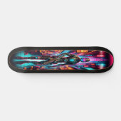Neon Bounty: Cyberjager Skateboard (Horizontaal)