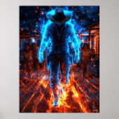 Neon Bounty Hunter, een Westerne cybercrimineel Poster (Voorkant)