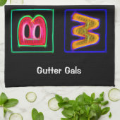 Neon Bowl, Team Bowling Towels Theedoek (Gevouwen)