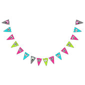 Neon Bowling Joyeux Bannière du drapeau de l'Anniv (Tout)