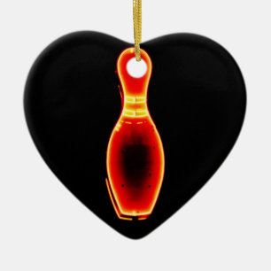 Neon Bowling Pin Keramisch Ornament