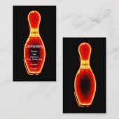 Neon Bowling Pin Visitekaartje (Voorkant / Achterkant)