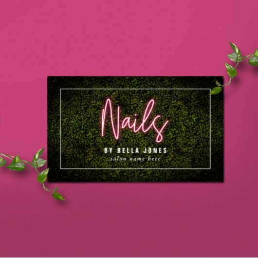 Neon Boxwood Clou Artiste Carte de visite