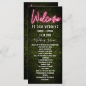 Neon Boxwood huwelijksprogramma Programma (Voorkant / Achterkant)